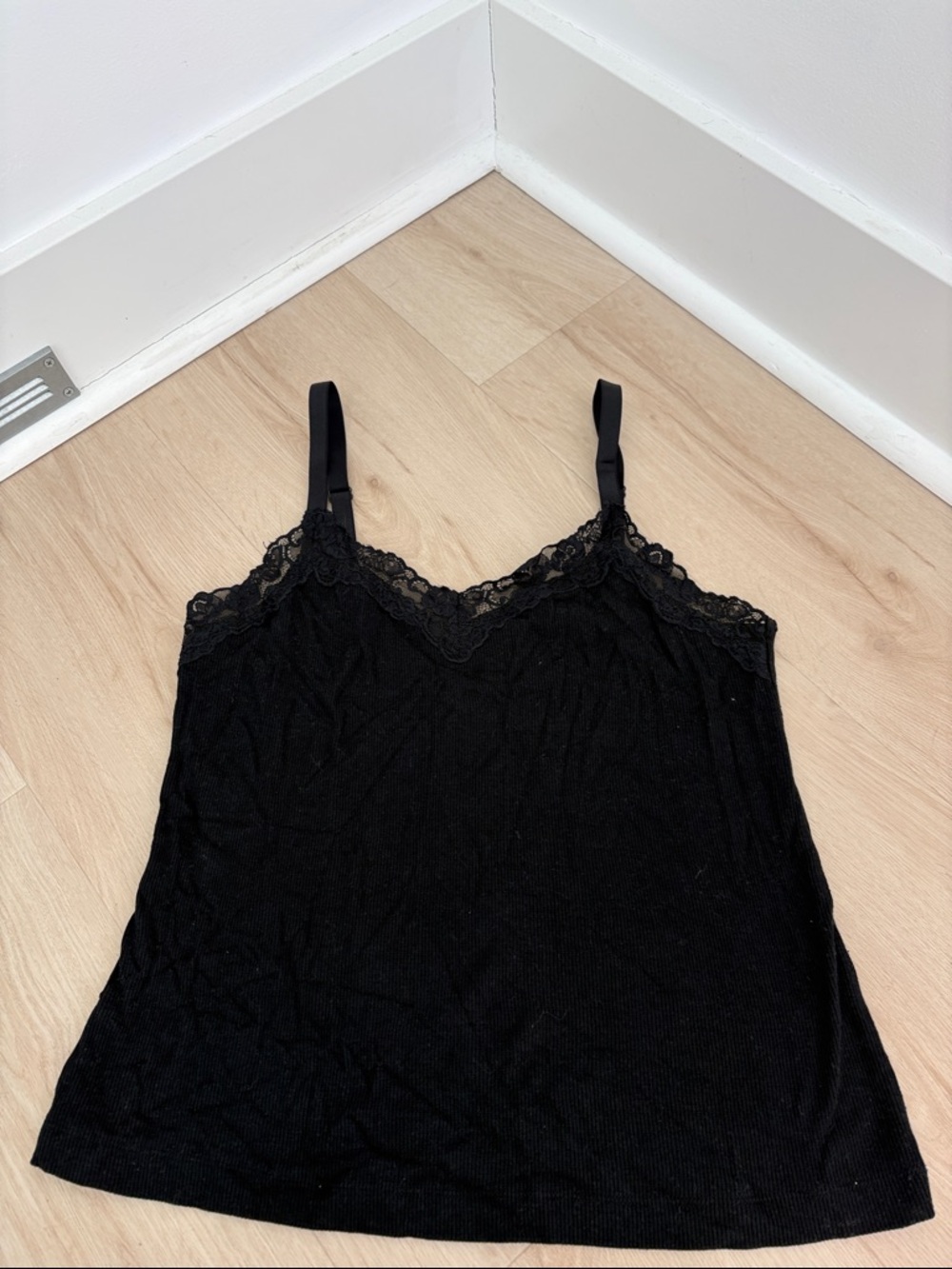 Chico's Black Lace-Trim Slip Cami